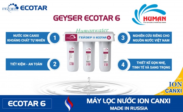 Máy lọc nước Ion Canxi Geyser Ecotar 6