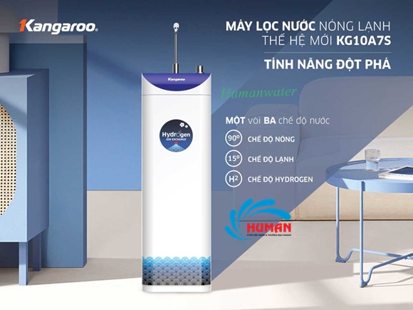 Máy lọc nước Kangaroo Hydrogen nóng lạnh Slim KG10A7S